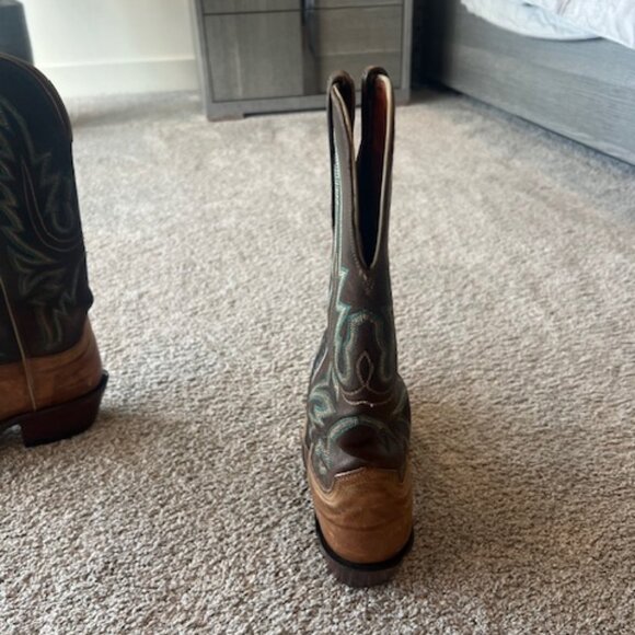 Lucchese 1883 Boots in Tan/Light Green/Brown/Teal, Size 7.5 B - Picture 5 of 12